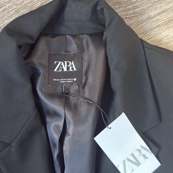 Zara Women’s Black Business casual Blazer Office Jacket XXL V neck Classic - Picture 5 of 10